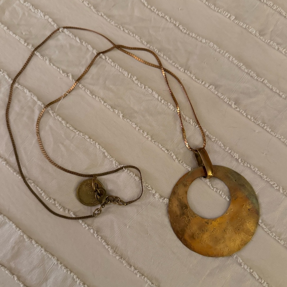 Twisted Silver “Torque” brass necklace